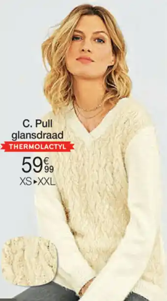 Damart Pull harig kabeltricot aanbieding