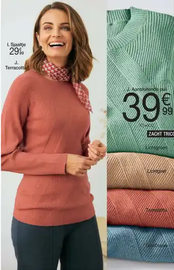 Pull zacht tricot gestreept effect