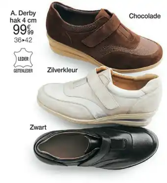 Damart Derby glanseffect, velcro-sluiting hak 4 cm aanbieding
