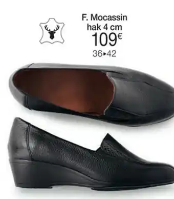 Damart Mocassin zwart hak 4 cm aanbieding