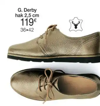 Damart Derby met veters bronskleur hak 2,5 cm aanbieding