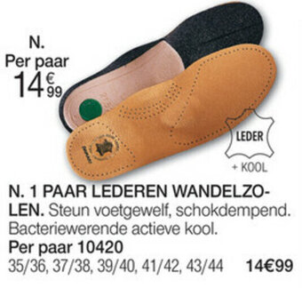 Damart 1 Paar lederen wandelzolen aanbieding