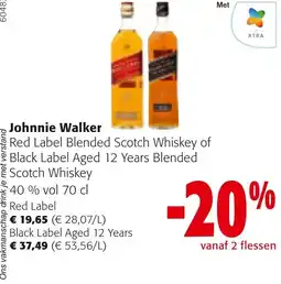 Colruyt Johnnie Walker 70 cl aanbieding