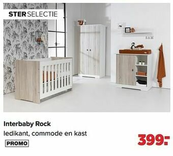 Baby-Dump Interbaby rock ledikant, commode en kast aanbieding