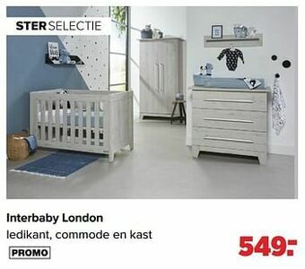 Interbaby london ledikant, commode en kast