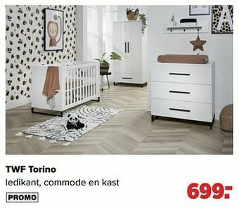Baby-Dump Twf torino ledikant, commode en kast aanbieding