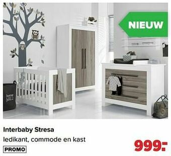 Baby-Dump Interbaby stresa ledikant, commode en kast aanbieding