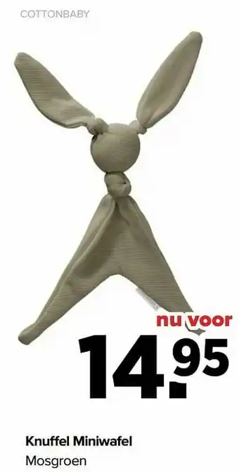 Baby-Dump Knuffel miniwafel mosgroen aanbieding