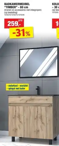 Hubo BADKAMERMEUBEL “TIMBER” - 80 cm aanbieding