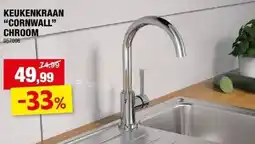 Hubo KEUKENKRAAN “CORNWALL” CHROOM aanbieding