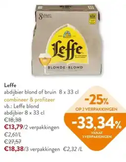 OKay Leffe abdibier blond of bruin 8 x 33 cl aanbieding