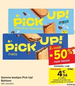 Carrefour Gamma koekjes Pick Up! Bahlsen aanbieding