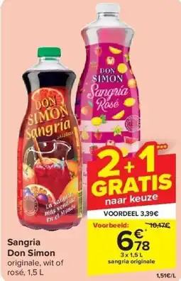 Carrefour Sangria Don Simon aanbieding