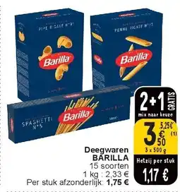 Cora Deegwaren BARILLA aanbieding