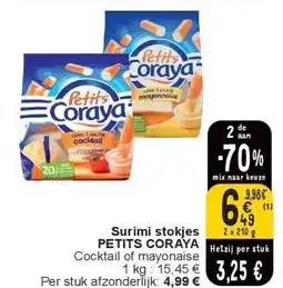 Cora Surimi stokjes PETITS CORAYA aanbieding