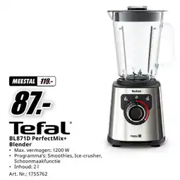 MediaMarkt Tefal BL871D PerfectMix+ Blender aanbieding