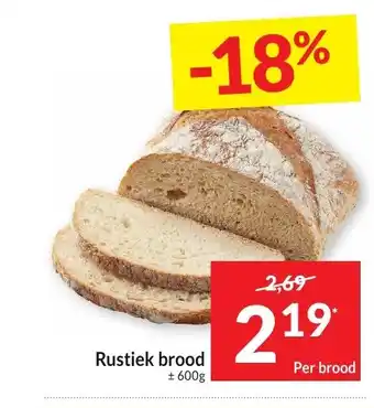 Intermarché Rustiek brood aanbieding