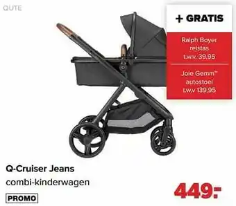 Baby-Dump Q-cruiser jeans combi-kinderwagen aanbieding