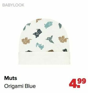 Baby-Dump Muts origami blue aanbieding