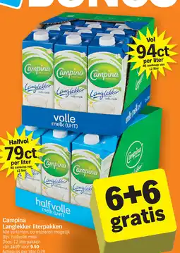 Albert Heijn Campina Langlekker literpakken aanbieding