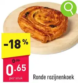ALDI Ronde rozijnenkoek aanbieding