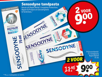 Kruidvat Sensodyne tandpasta aanbieding