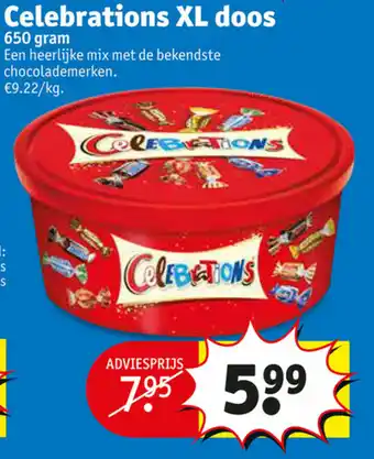 Kruidvat Celebrations XL doos 650 gram aanbieding