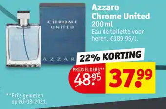Kruidvat Azzaro Chrome United 200ml aanbieding