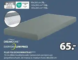 Jysk PLUS F30 SCHUIMMATRAS aanbieding