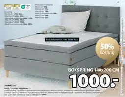 Jysk GOLD C75 LATEX BOXSPRING aanbieding