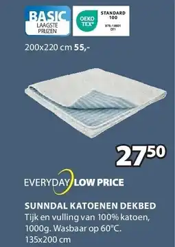 Jysk SUNNDAL KATOENEN DEKBED aanbieding