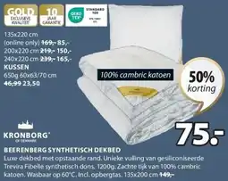 Jysk BEERENBERG SYNTHETISCH DEKBED aanbieding