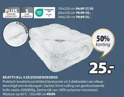 Jysk BRATTFJELL 4 SEIZOENENDEKBED aanbieding