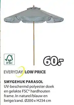 Jysk SMYGEHUK PARASOL aanbieding