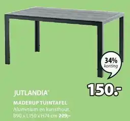 Jysk MADERUP TUINTAFEL aanbieding