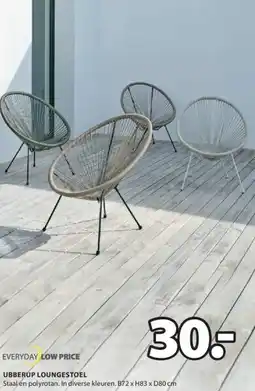 Jysk UBBERUP LOUNGESTOEL aanbieding