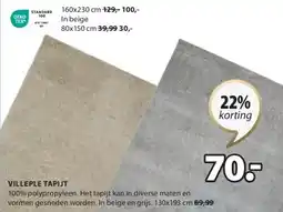 Jysk VILLEPLE TAPIJT aanbieding