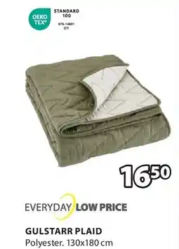 Jysk GULSTARR PLAID aanbieding