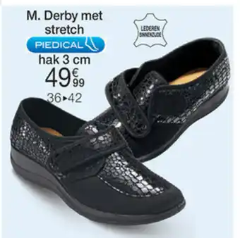 Damart Derby met stretch hak 3 cm aanbieding