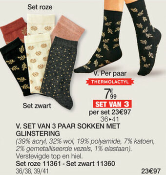Damart Set van 3 paar sokken met glinstering aanbieding