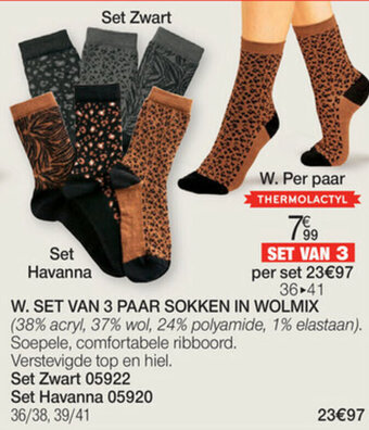 Damart Set van 3 paar sokken in wolmix aanbieding