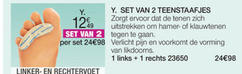Damart Set van 2 teenstaafjes aanbieding