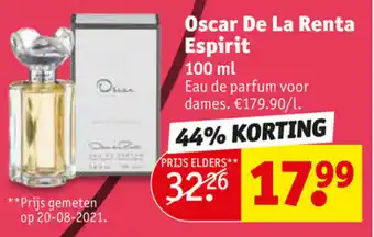 Kruidvat Oscar De La Renta Espirit 100ml aanbieding