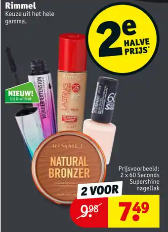 Kruidvat Rimmel 2x60 Seconds Supershine nagellak aanbieding