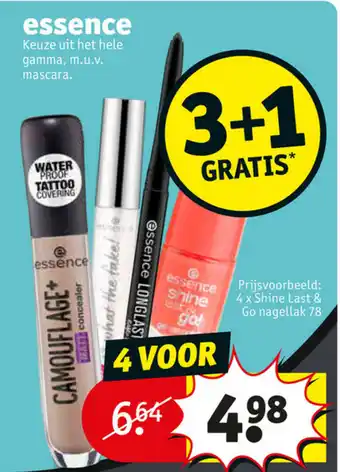 Kruidvat Essence 4 x Shine Last & Go nagellak 78 aanbieding