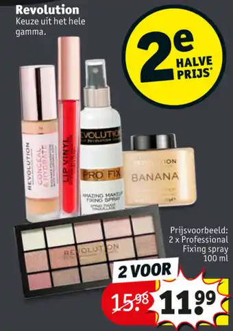 Kruidvat Revolution 2 x Professional Fixing Spray 100ml aanbieding