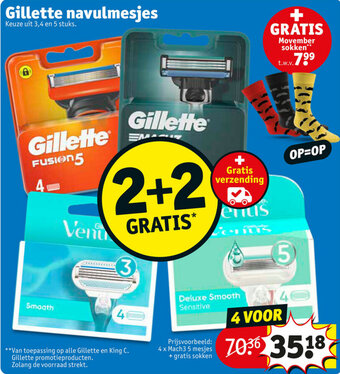 Kruidvat Gillette navulmesjes aanbieding