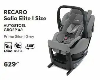 Baby & Tiener Recaro salia elite i size autostoel groep 0-1 prime silent grey aanbieding