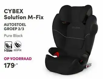 Baby & Tiener Cybex solution m-fix autostoel groep 2-3 pure black aanbieding