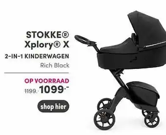 Baby & Tiener Stokke xplory x 2-in-1 kinderwagen rich black aanbieding
